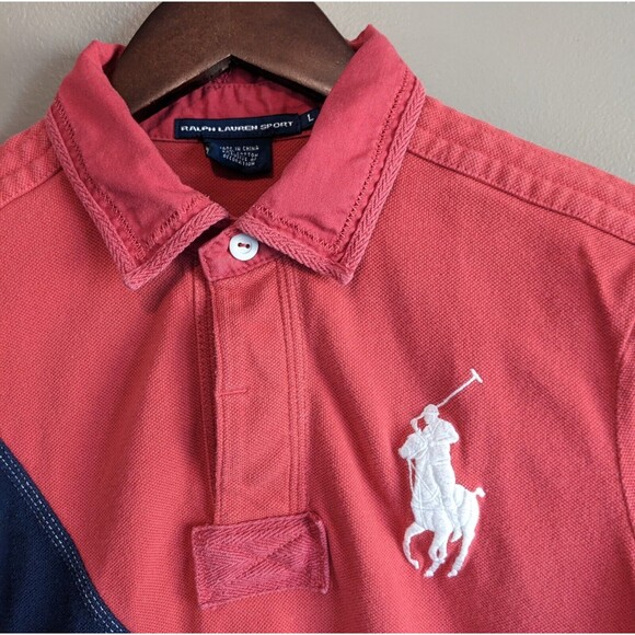Ralph Lauren Sport Size Large Polo Shirt Boys Big Pony Short Sleeve Blue Kids - Picture 2 of 4